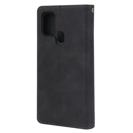 Multifunktionale, im Retro-Stil gehaltene horizontale Klapp-Lederhülle mit Kartenfach und Halter, Geldbörse mit Reißverschluss, Bilderrahmen und Umhängeband, für Samsung Galaxy Note20