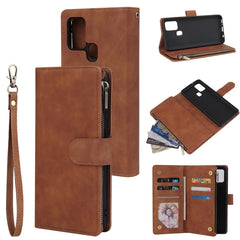 Multifunctional Retro Frosted Horizontal Flip Leather Case with Card Slot & Holder & Zipper Wallet & Photo Frame & Lanyard, For iPhone 12 Pro Max, For iPhone 12 / 12 Pro, For iPhone 12 mini, For Samsung Galaxy A11, For Samsung Galaxy A21s