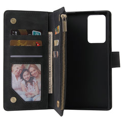 Multifunctional Retro Frosted Horizontal Flip Leather Case with Card Slot & Holder & Zipper Wallet & Photo Frame & Lanyard, For Samsung Galaxy Note20