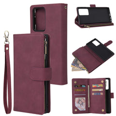 Multifunctional Retro Frosted Horizontal Flip Leather Case with Card Slot & Holder & Zipper Wallet & Photo Frame & Lanyard, For Samsung Galaxy Note20