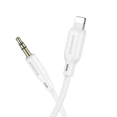 Borofone BL18 AUX Silicone Audio Cable, 3.5mm to 8 Pin Cable, 3.5mm to 8 Pin