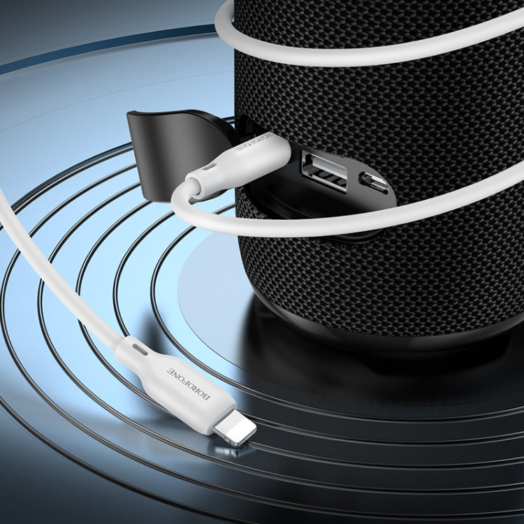 Borofone BL18 AUX Silicone Audio Cable, 3.5mm to 8 Pin Cable, 3.5mm to 8 Pin