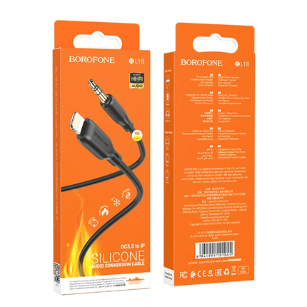 Borofone BL18 AUX Silicone Audio Cable, 3.5mm to 8 Pin Cable