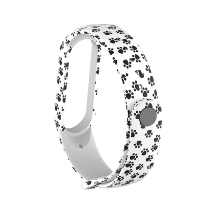 For Xiaomi Mi Band 5 TPU Replacement Strap Watchband, Peacock, Splash Ink, Skull, Butterflies, Colorful Skull, Facebook, Birds and Flowers, Blue Rose, Flamingo, Dog Paw, Stripe, Grass, Yellow Leopard, Gorgeous Starry Sky, Red Lips