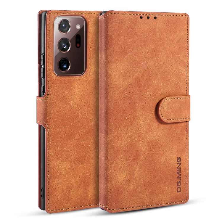 DG.MING Retro Oil Side Horizontal Flip Case with Holder & Card Slots & Wallet, For Samsung Galaxy Note20 Ultra, For Samsung Galaxy Note20