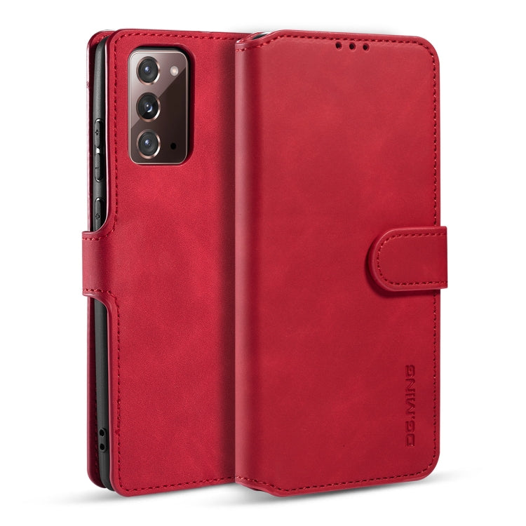 DG.MING Retro Oil Side Horizontal Flip Case with Holder & Card Slots & Wallet, For Samsung Galaxy Note20 Ultra, For Samsung Galaxy Note20