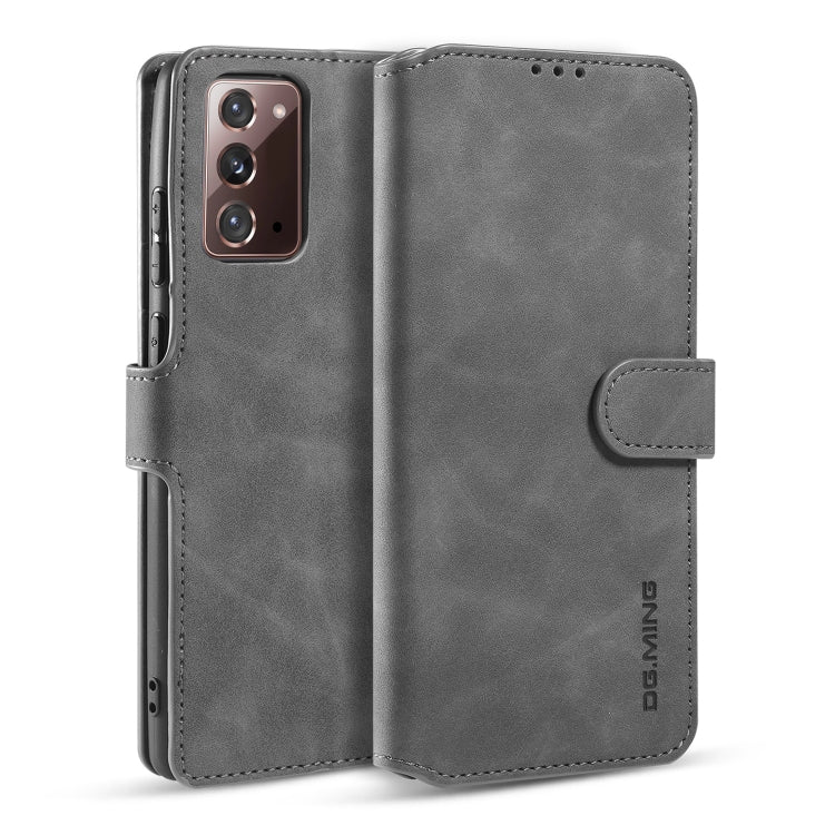 DG.MING Retro Oil Side Horizontal Flip Case with Holder & Card Slots & Wallet, For Samsung Galaxy Note20 Ultra, For Samsung Galaxy Note20