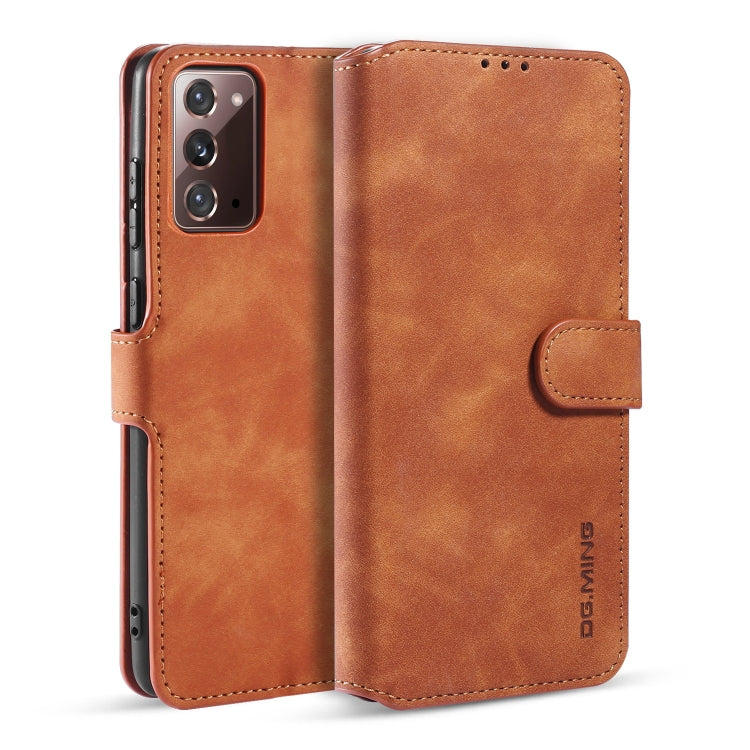 DG.MING Retro Oil Side Horizontal Flip Case with Holder & Card Slots & Wallet, For Samsung Galaxy Note20 Ultra, For Samsung Galaxy Note20