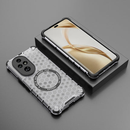 Honeycomb Magnetic Ring Shockproof Phone Case, For Honor 200 Pro, For Honor 200 Lite Global