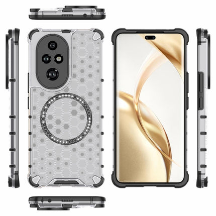 Honeycomb Magnetic Ring Shockproof Phone Case, For Honor 200 Pro, For Honor 200 Lite Global