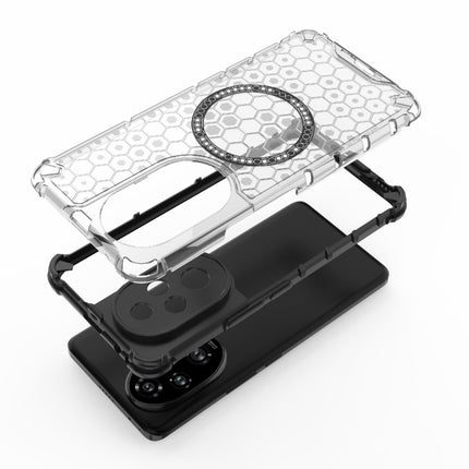 Honeycomb Magnetic Ring Shockproof Phone Case, For Honor 200 Pro, For Honor 200 Lite Global
