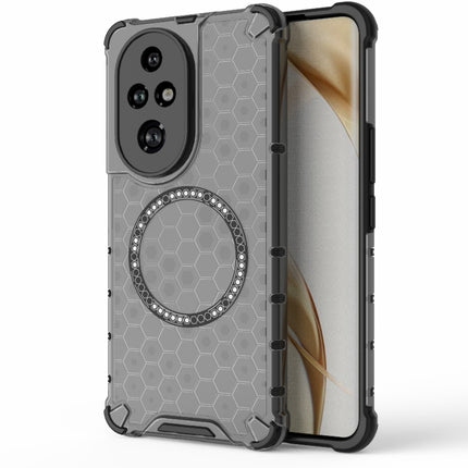 Honeycomb Magnetic Ring Shockproof Phone Case, For Honor 200 Pro, For Honor 200 Lite Global