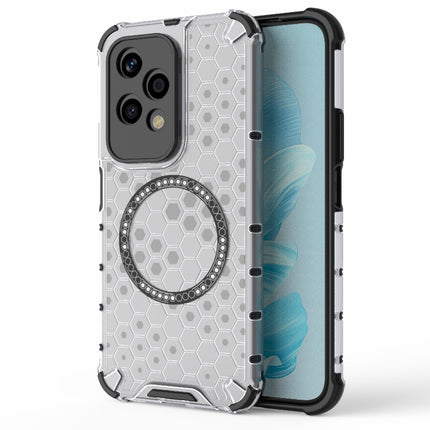 Honeycomb Magnetic Ring Shockproof Phone Case, For Honor 200 Pro, For Honor 200 Lite Global