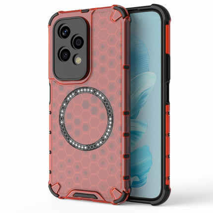 Honeycomb Magnetic Ring Shockproof Phone Case, For Honor 200 Pro, For Honor 200 Lite Global