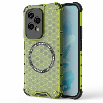 Honeycomb Magnetic Ring Shockproof Phone Case, For Honor 200 Pro, For Honor 200 Lite Global