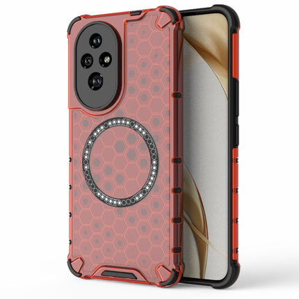Honeycomb Magnetic Ring Shockproof Phone Case, For Honor X60 Pro 5G, For Honor X60 5G, For Honor Play 60 Plus 5G, For Honor 200