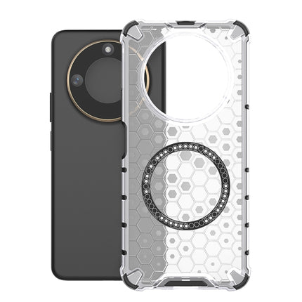 Honeycomb Magnetic Ring Shockproof Phone Case, For Honor X60 Pro 5G, For Honor X60 5G, For Honor Play 60 Plus 5G, For Honor 200