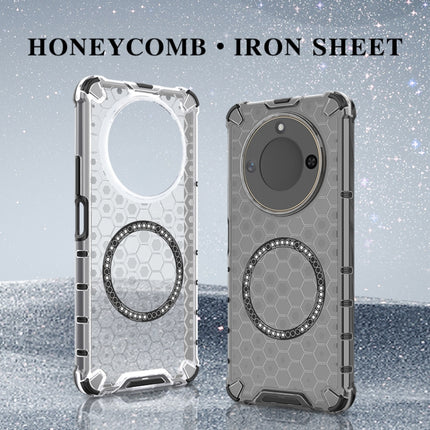 Honeycomb Magnetic Ring Shockproof Phone Case, For Honor X60 Pro 5G, For Honor X60 5G, For Honor Play 60 Plus 5G, For Honor 200