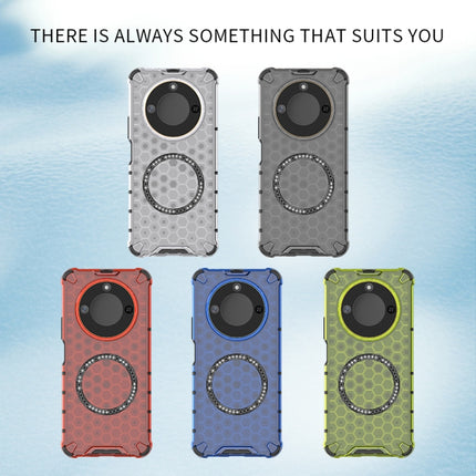 Honeycomb Magnetic Ring Shockproof Phone Case, For Honor X60 Pro 5G, For Honor X60 5G, For Honor Play 60 Plus 5G, For Honor 200