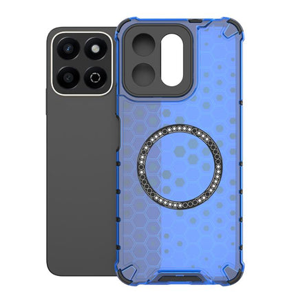 Honeycomb Magnetic Ring Shockproof Phone Case, For Honor X60 Pro 5G, For Honor X60 5G, For Honor Play 60 Plus 5G, For Honor 200
