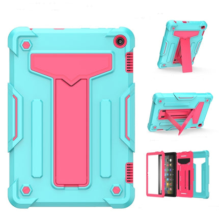 T-shaped Bracket Contrast Color Shockproof PC + Silicone Tablet Protective Case, For Amazon Kindle Fire HD 8 2020/Fire 8 Plus