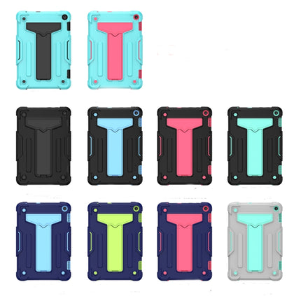 T-shaped Bracket Contrast Color Shockproof PC + Silicone Tablet Protective Case, For Amazon Kindle Fire HD 8 2020/Fire 8 Plus
