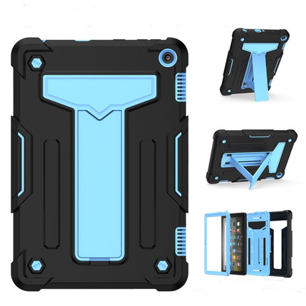 T-shaped Bracket Contrast Color Shockproof PC + Silicone Tablet Protective Case, For Amazon Kindle Fire HD 8 2020/Fire 8 Plus