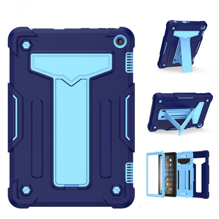 T-shaped Bracket Contrast Color Shockproof PC + Silicone Tablet Protective Case, For Amazon Kindle Fire HD 8 2020/Fire 8 Plus