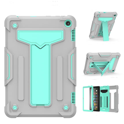 T-shaped Bracket Contrast Color Shockproof PC + Silicone Tablet Protective Case, For Amazon Kindle Fire HD 8 2020/Fire 8 Plus