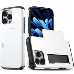 Shockproof Armor Phone Case with Card Slot, For iPhone 16 Pro Max, For iPhone 16 Pro