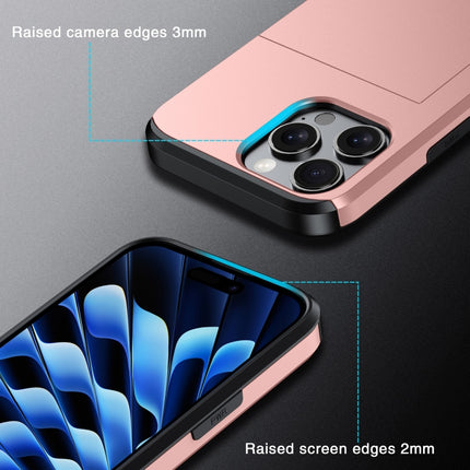 Shockproof Armor Phone Case with Card Slot, For iPhone 17e / 16e, For iPhone 17 Pro Max
