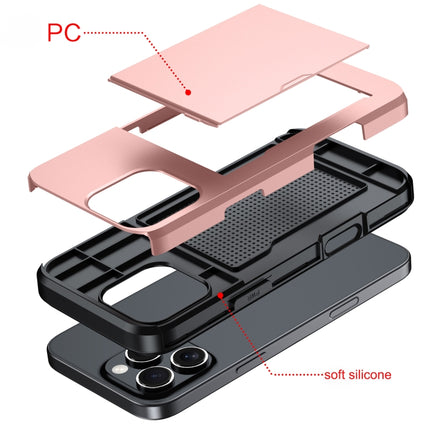 Shockproof Armor Phone Case with Card Slot, For iPhone 17e / 16e, For iPhone 17 Pro Max