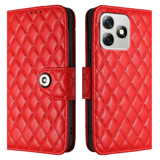 Rhombic Texture Flip Leather Phone Case with Lanyard, For Ulefone Note 18 Ultra, For Ulefone Note 14