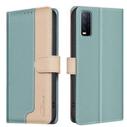Color Matching RFID Anti-theft Leather Phone Case, For vivo Y20, For vivo Y27 4G
