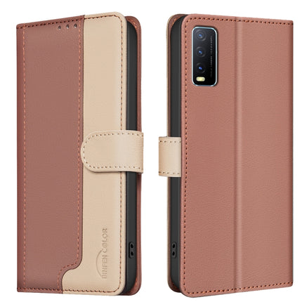 Color Matching RFID Anti-theft Leather Phone Case, For vivo Y20, For vivo Y27 4G