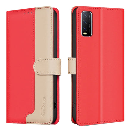 Color Matching RFID Anti-theft Leather Phone Case, For vivo Y20, For vivo Y27 4G