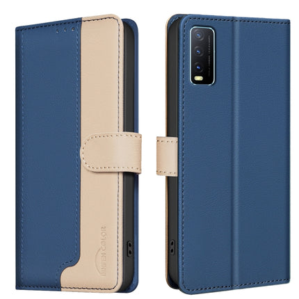 Color Matching RFID Anti-theft Leather Phone Case, For vivo Y20, For vivo Y27 4G