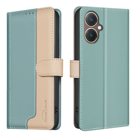 Color Matching RFID Anti-theft Leather Phone Case, For vivo Y20, For vivo Y27 4G