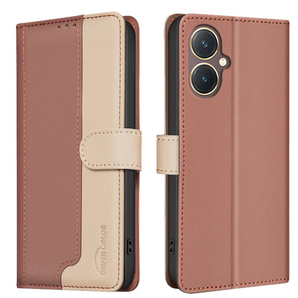 Color Matching RFID Anti-theft Leather Phone Case, For vivo Y20, For vivo Y27 4G