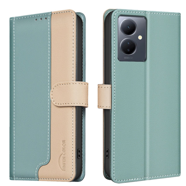 Color Matching RFID Anti-theft Leather Phone Case, For vivo Y78 5G / Y36, For vivo Y11 / Y15 / Y12 / Y17, For vivo Y35 4G / Y22s, For vivo Y21 / Y21s / Y33s