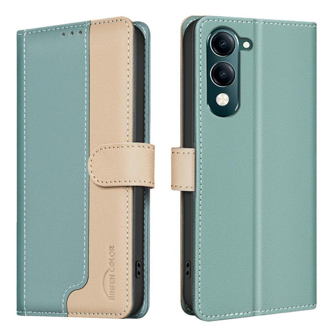 Color Matching RFID Anti-theft Leather Phone Case, For vivo Y29S 5G Global / Y04 5G Global, For vivo Y29 4G, For vivo Y38 5G / Y200i 5G, For vivo Y03 4G