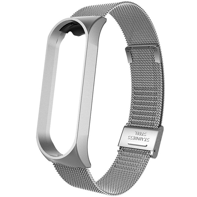 For Xiaomi Mi Band 4 / 3 Milanese Metal Replacement Strap Watchband, Silver, Black, Rose Gold, Rose Pink