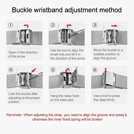 For Xiaomi Mi Band 4 / 3 Milanese Metal Replacement Strap Watchband, Silver, Black, Rose Gold, Rose Pink, Black Red, Black Green, Pink, Colorful, Green, Pearlescent Blue, Blue, Purple, Red