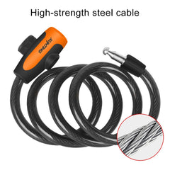 Bicycle Portable Anti-theft Lock Steel Cable Lock with Lock Frame