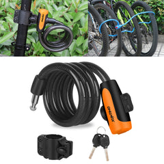 Bicycle Portable Anti-theft Lock Steel Cable Lock with Lock Frame