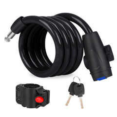 Bicycle Portable Anti-theft Lock Steel Cable Lock with Lock Frame