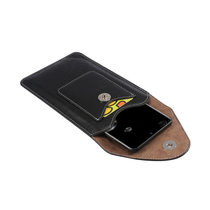 Elephant Texture Men Leisure Simple Universal Mobile Phone Waist Pack Leather Case with Card Slot, Suitable for 6.7-6.9 inch Smartphones, For iPhone 12 Pro Max