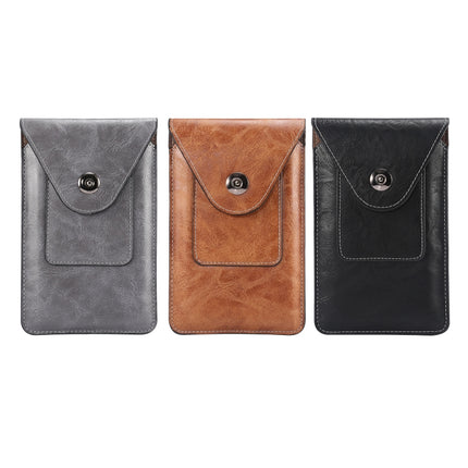 Elephant Texture Men Leisure Simple Universal Mobile Phone Waist Pack Leather Case with Card Slot, Suitable for 6.7-6.9 inch Smartphones, For iPhone 12 Pro Max