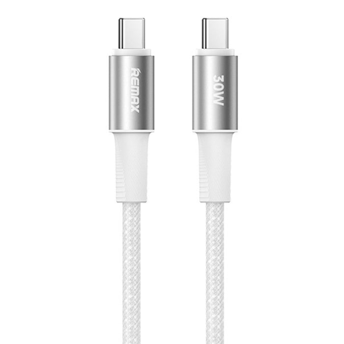 REMAX RC-C100 1.2m 30W Type-C to Type-C Fast Charging Braided Data Cable, Type-C to Type-C
