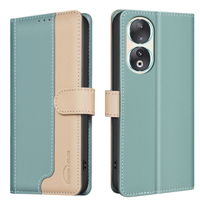 Color Matching RFID Anti-theft Leather Phone Case, For Honor 90 5G, For Honor X7a